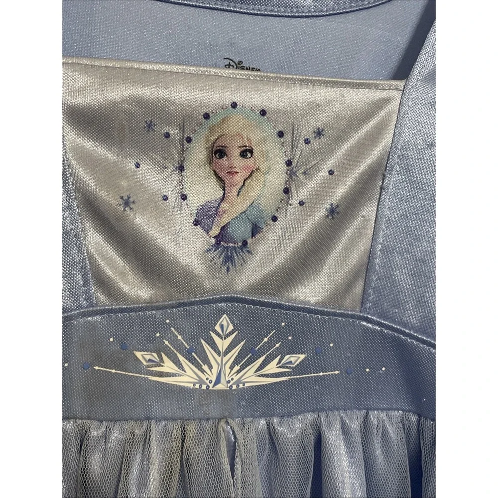 Disney Princess Frozen II 4T Long Nightgown Sleep Pjama Elsa‎ Tulle Skirt - Picture 3 of 6